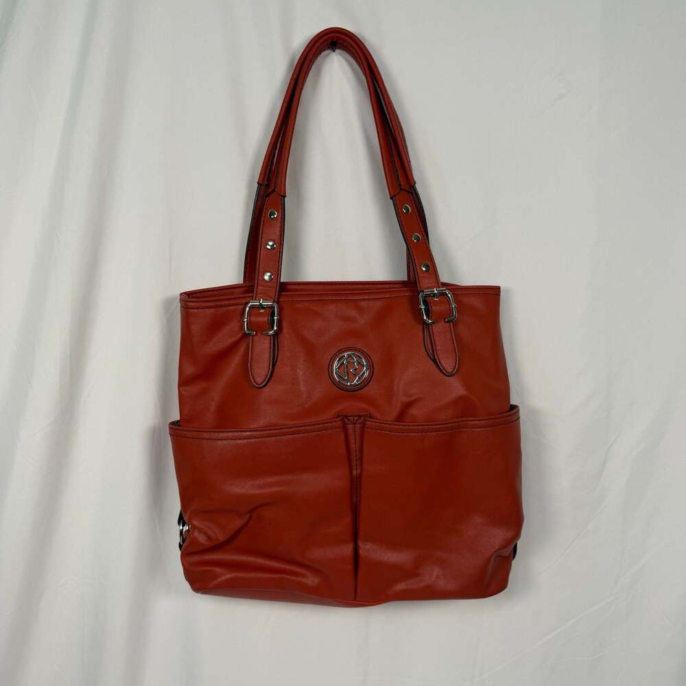 Relic Red Faux Leather Multi-Pocket Tote Shoulder Bag
